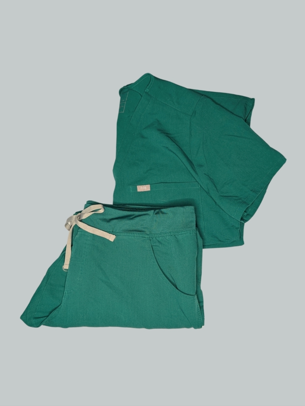 XL FIGS Set (Catarina Top and Kade Pants) In "Hunter Green" (PO 3456/1700)
